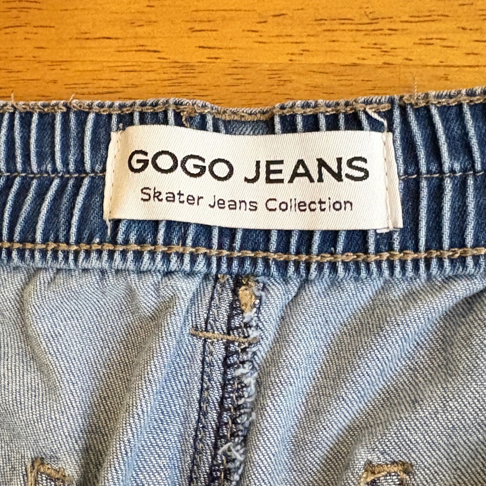 Gogo Jeans Womens Blue Jeans Size 9/29 Light Wash Wide Leg High Rise‎ Skater - Picture 4 of 10